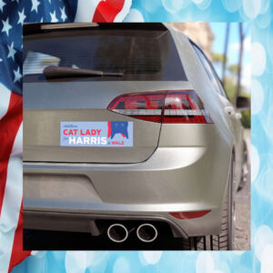 Childless Cat Lady For Harris & Walz 24 Car Magnet