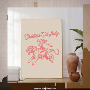 Childless Cat Lady For Kamala Poster