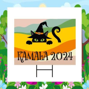 Childless Cat Lady Kamala 2024 Halloween Yard Signs