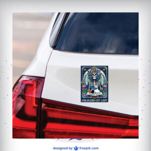 Childless Cat Lady Kamala Harris Halloween Bumper Sticker