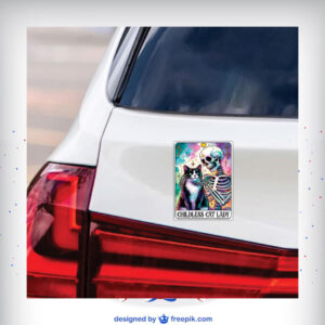 Childless Cat Lady Kamala Harris Halloween Sticker