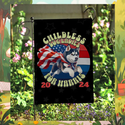 Childless Dog Ladies For Harris 2024 Flag