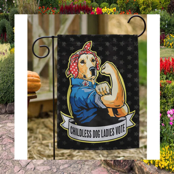Childless Dog Ladies Vote Kamala Flag