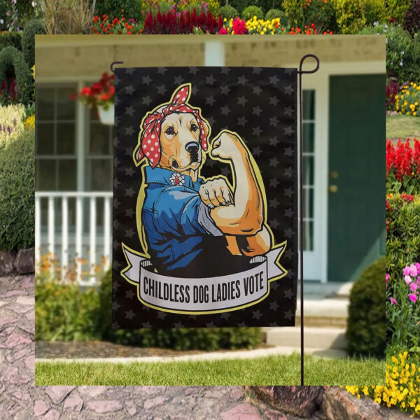 Childless Dog Ladies Vote Kamala Flag