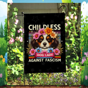 Childless Dog Lady Against Fascism Kamala Flag