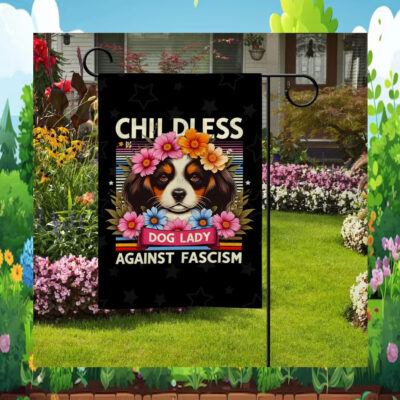 Childless Dog Lady Against Fascism Kamala Flag