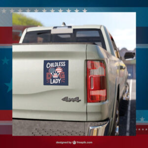 Childless Dog Lady For Kamala Car Magnet