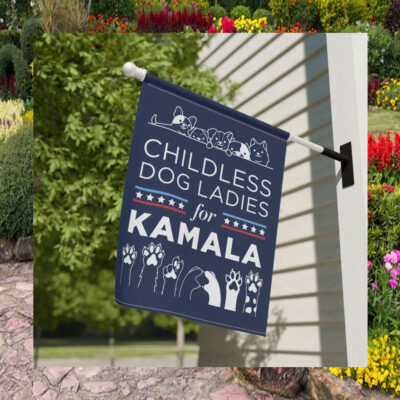 Childless Dog Lady For Kamala Garden Flag