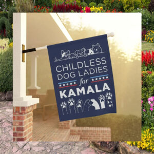 Childless Dog Lady For Kamala Garden Flag