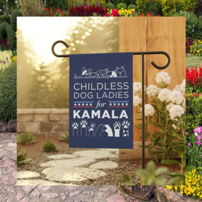 Childless Dog Lady For Kamala Garden Flag