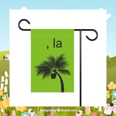 Comma La Coconut Tree Brat Green Kamala Harris Flag