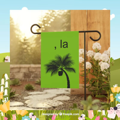 Comma La Coconut Tree Brat Green Kamala Harris Flag