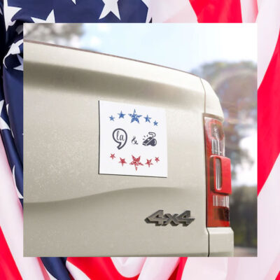 Comma La Harris & Coach Car Magnet