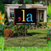 Comma La Harris Walz 2024 Yard Sign