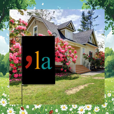 Comma La Kamala Harris 24 Garden Flag