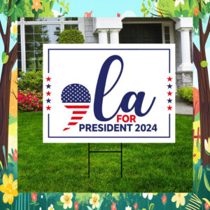 Comma La Kamala Harris President Yard Sign