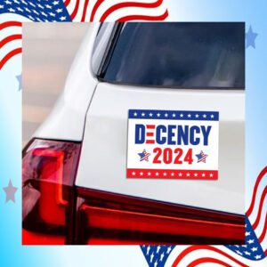 Decency Kamala Harris 2024 Car Magnet