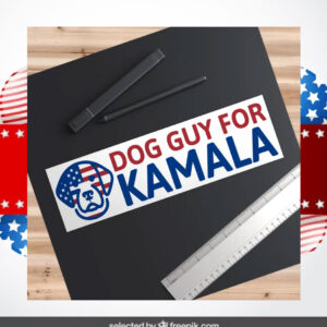 Dog Guy For Kamala Bumper Sticker