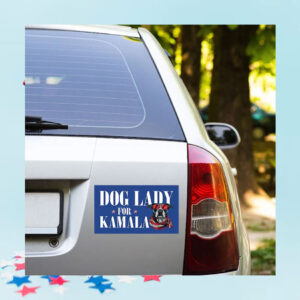 Dog Lady For Kamala Car Magnet