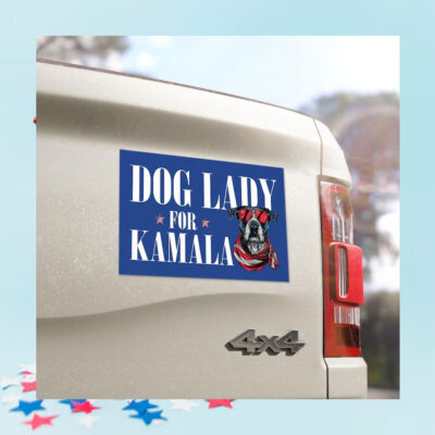 Dog Lady For Kamala Car Magnet