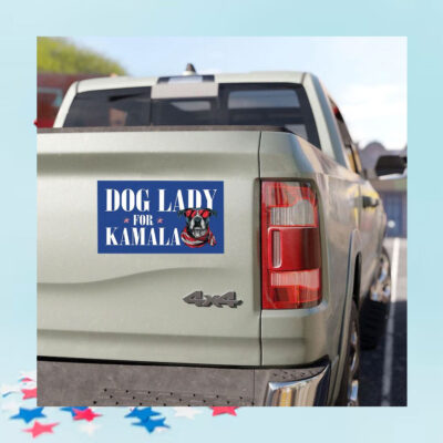 Dog Lady For Kamala Car Magnet
