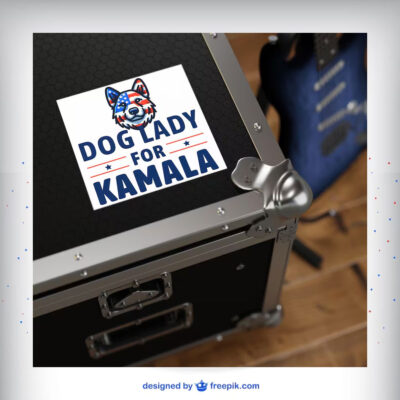 Dog Lady for Kamala Square Stickers