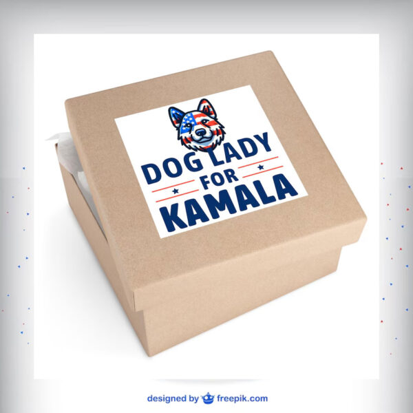Dog Lady for Kamala Square Stickers