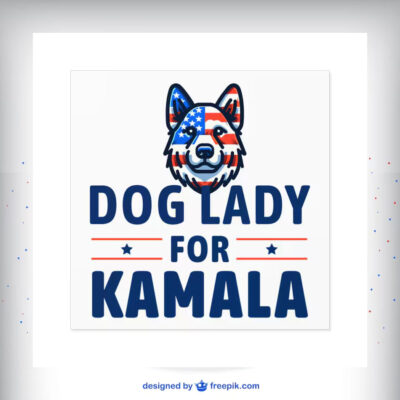 Dog Lady for Kamala Square Stickers