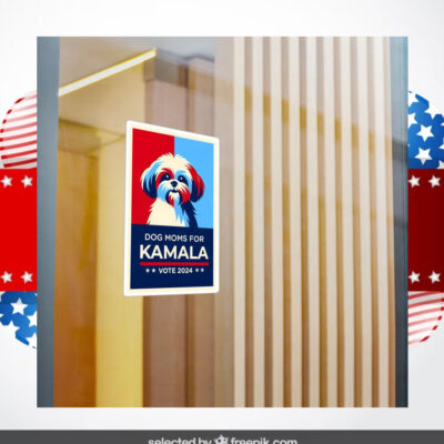 Dog Moms For Kamala Vote 2024 Vinyl Decal