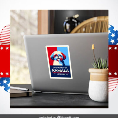 Dog Moms For Kamala Vote 2024 Vinyl Decal