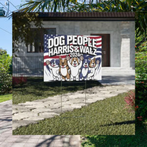 Dog People Vote Harris & Walz Yard Sign