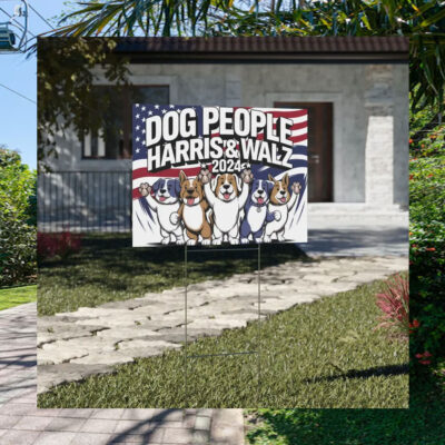 Dog People Vote Harris & Walz Yard Sign