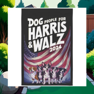 Dog People for Harris & Walz Flag