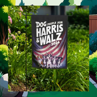 Dog People for Harris & Walz Flag