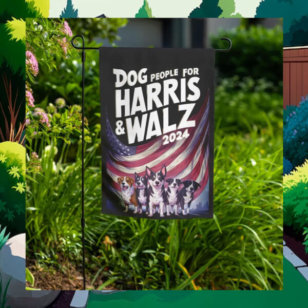 Dog People for Harris & Walz Flag