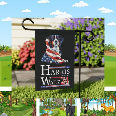 Dogs for Harris Walz'24 Election Flag