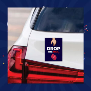 Drop The Hate Harris Walz 2024 Obviously Car Magnet