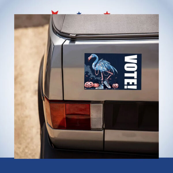 Flamingo Chucks&Pearl Vote! Kamala Harris Halloween Car Magnet