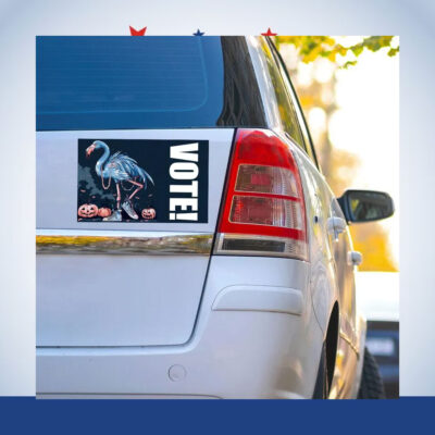 Flamingo Chucks&Pearl Vote! Kamala Harris Halloween Car Magnet