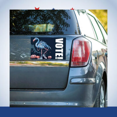 Flamingo Chucks&Pearl Vote! Kamala Harris Halloween Car Magnet