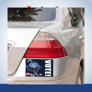 Flamingo Chucks&Pearl Vote! Kamala Harris Halloween Car Magnet
