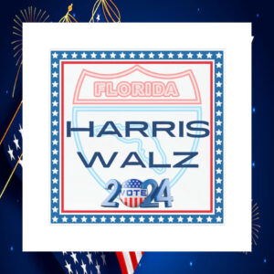 Florida For Kamala Harris Walz 2024 President Car Magnet