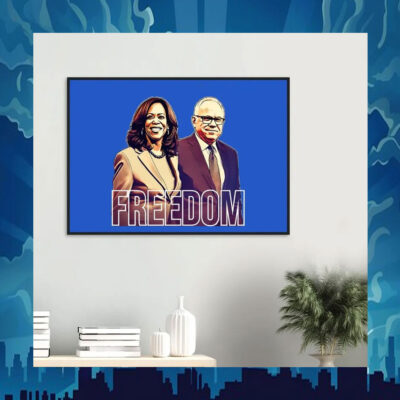 Freedom Walz Kamala Harris Art Poster
