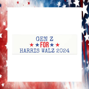 Gen Z For Harris Walz 2024 Car Magnet
