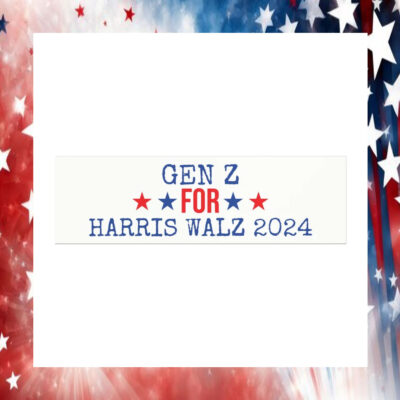 Gen Z For Harris Walz 2024 Car Magnet