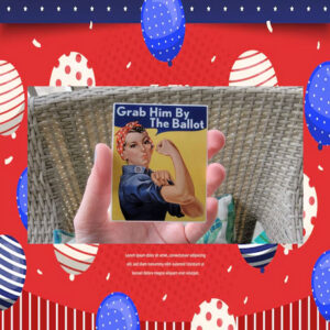 Grab Him By The Ballot Harris 2024 Vote for Women Sticker