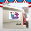 Grab Him By The Ballot Harris Walz 24 Car Magnet