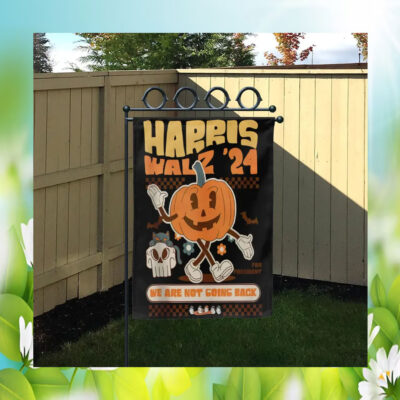 Halloween Harris Walz 24 We Are Not Going Back Flag