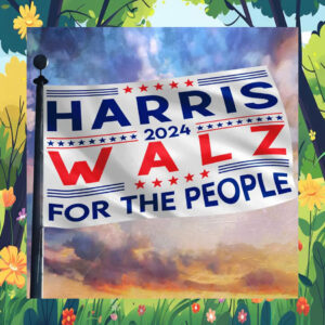 Harris 2024 Walz For The People Flag