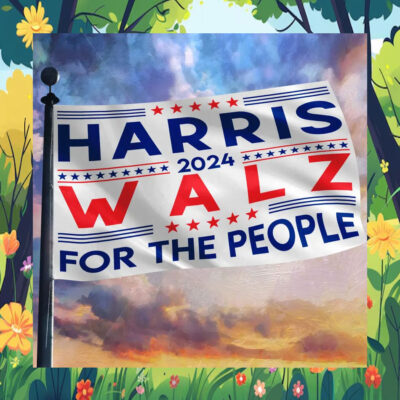 Harris 2024 Walz For The People Flag